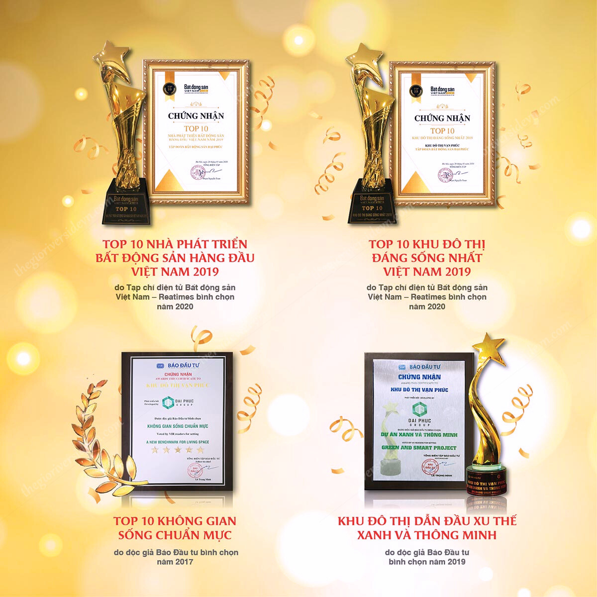 Giải Thưởng Của Vạn Phúc Group