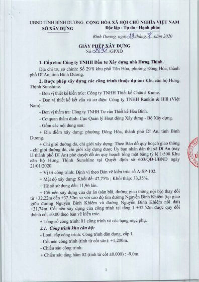 Giấy Phép Xây Dựng Art Stella