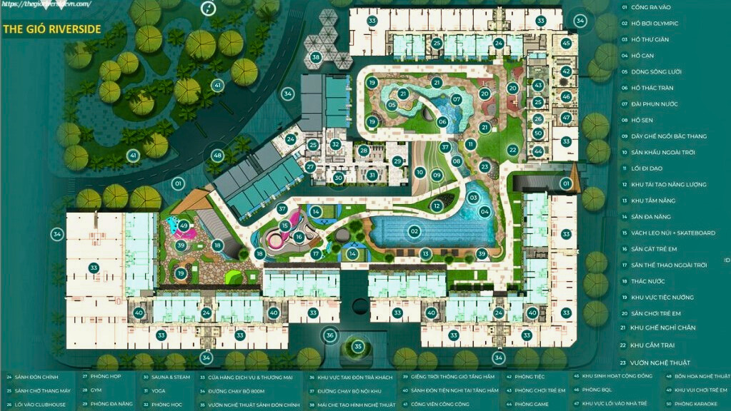 Mặt Bằng Dự án The Gió Riverside