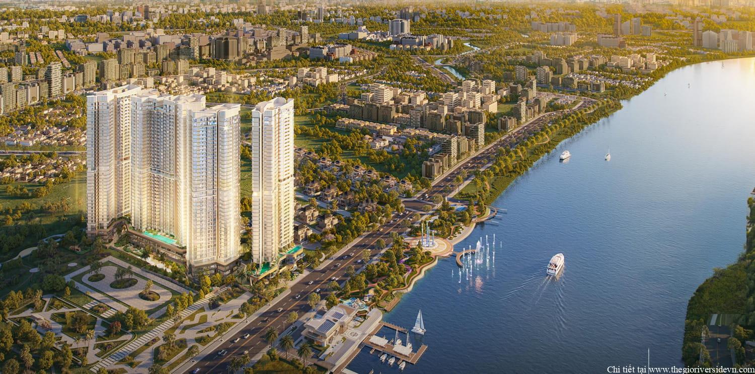 The Emerald River Park do Lê Phong Group phát triển, khu bất động sản cao cấp ven sông nổi bật với biểu tượng bến du thuyền