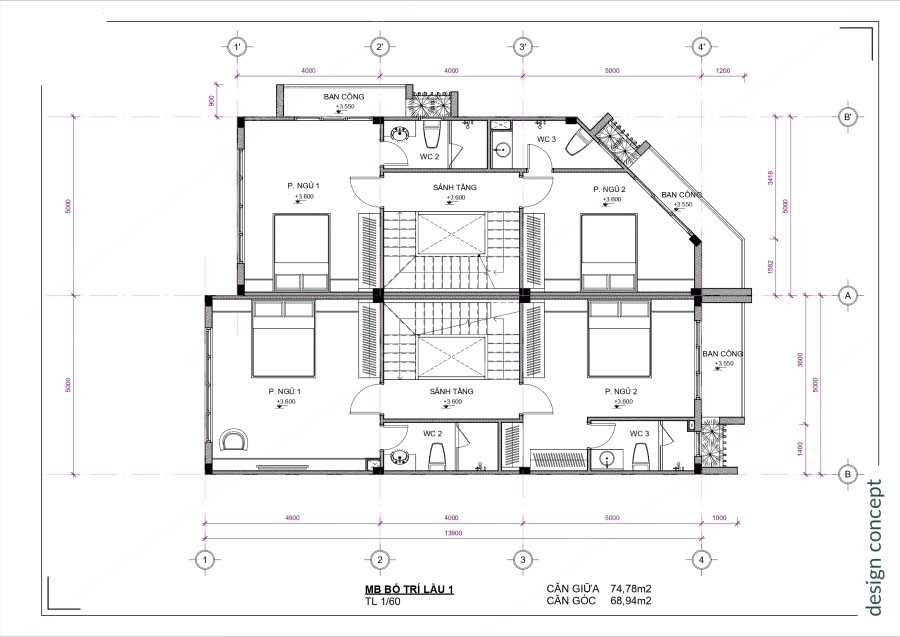 Thiết Kế Nhà Phố Golden Town 5x13 (2)