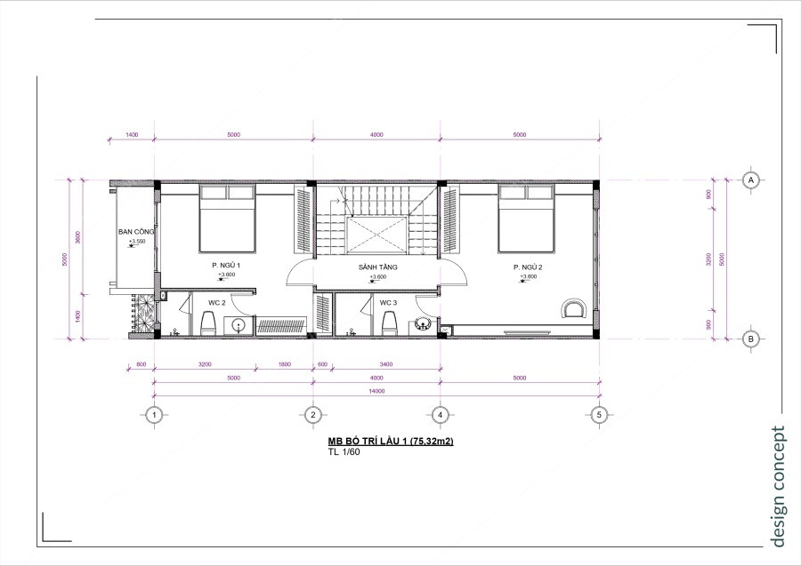 Thiết Kế Nhà Phố Golden Town 5x14 (3)