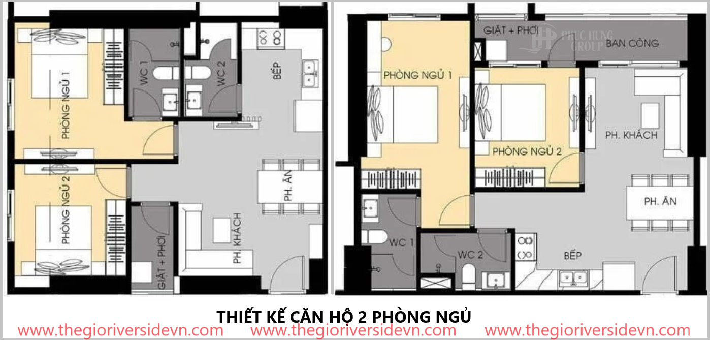 Hình ảnh Thiết Kế Căn Hộ 2pn