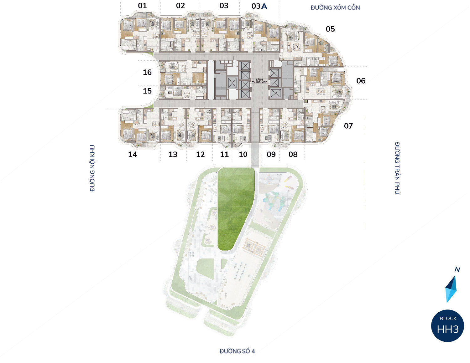 MẶt BẰng TẦng 25 Block Sol Welltone Luxury Residence