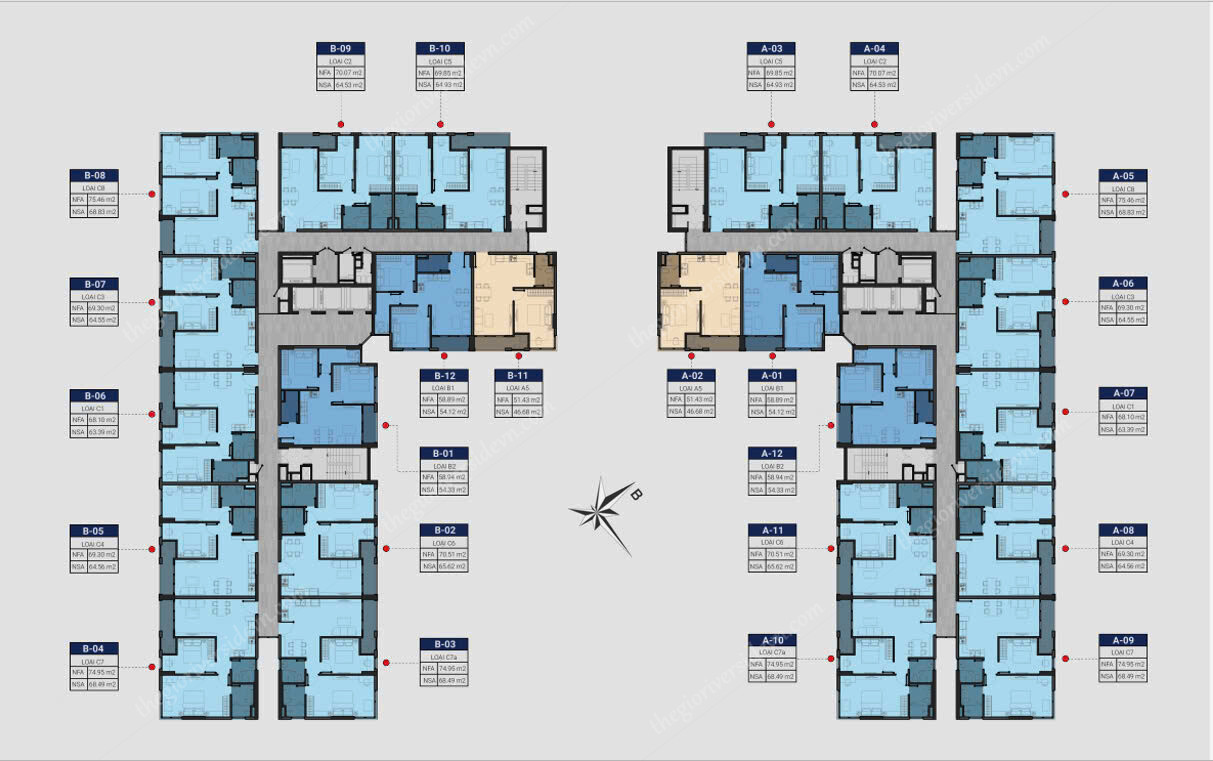 Mặt Bằng Tầng điển Hình