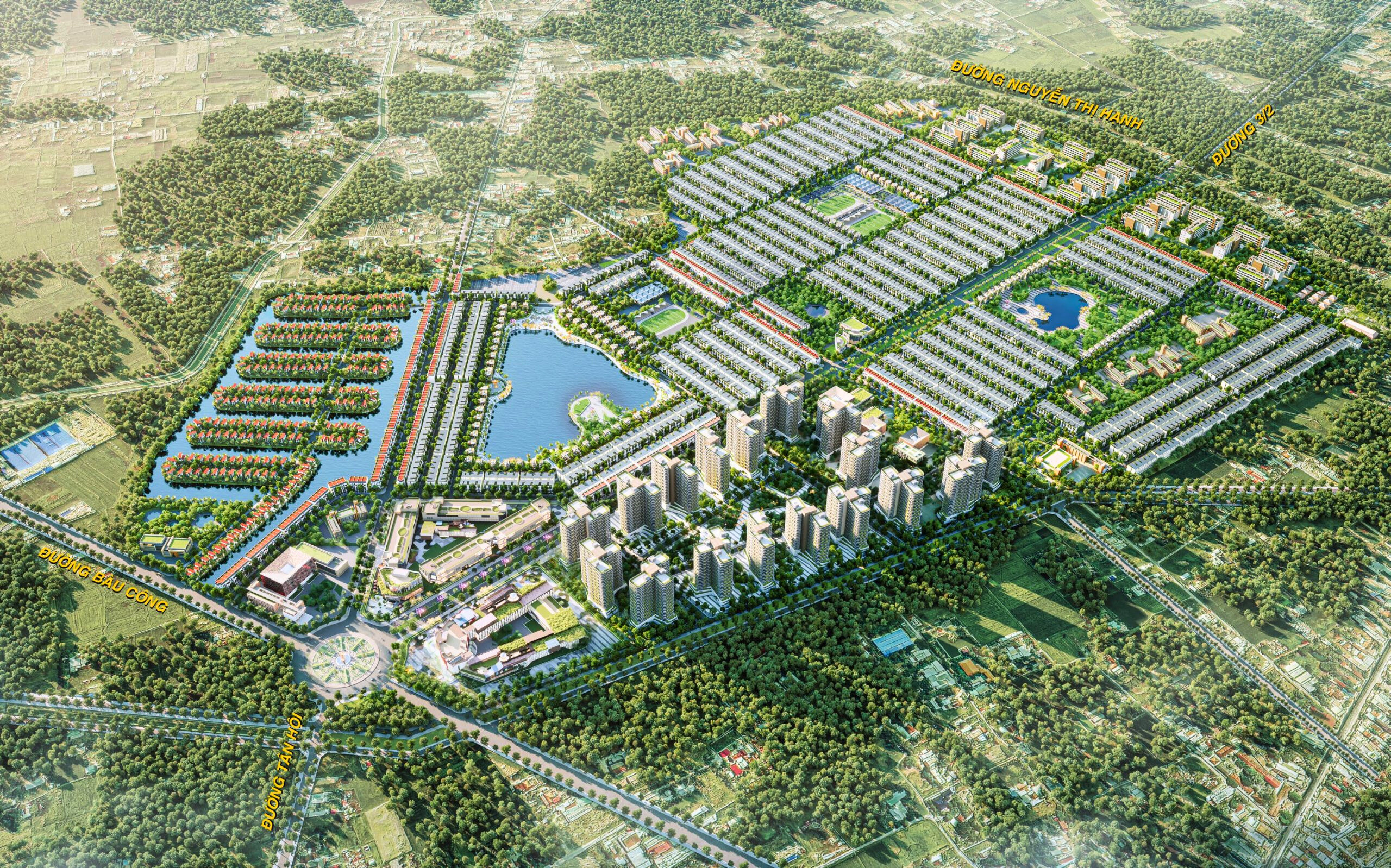 Phối Cảnh Tổng Thể Vinhomes Green City Hậu Nghĩa